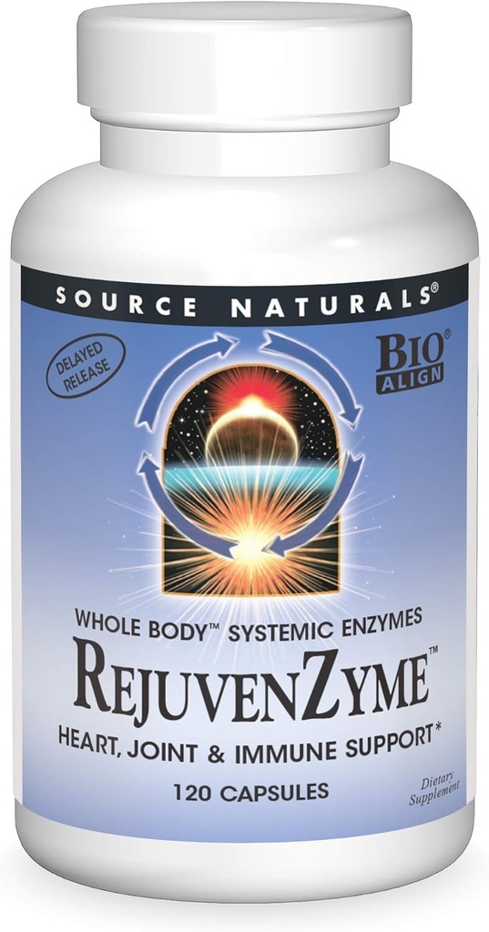 מקור: Naturals RejuvenZyme - for Heart, Joint & Immune Support - 120 קפסולות