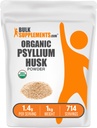 BulkSupplements.com אורגני Psyllium Husk אבקת - Psyllium Husk אבקה עבור Baking, סיבים תוספת - Gluten Free, 1.4g לשרת, 1kg (2.2 lbs) (Pack של 1)