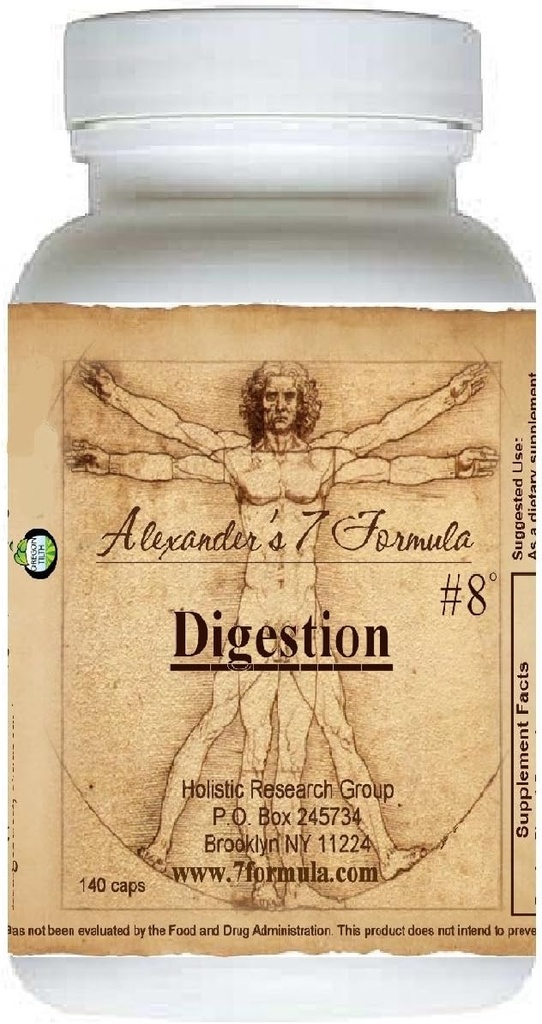 Digest & Stomach #8 פורמולה מתמקדת בייצור Enzyme, Indigestion, Dyspepsia, Intestinal Discomforts, Gases, Colic, Heartburn. 30 יום אספקה