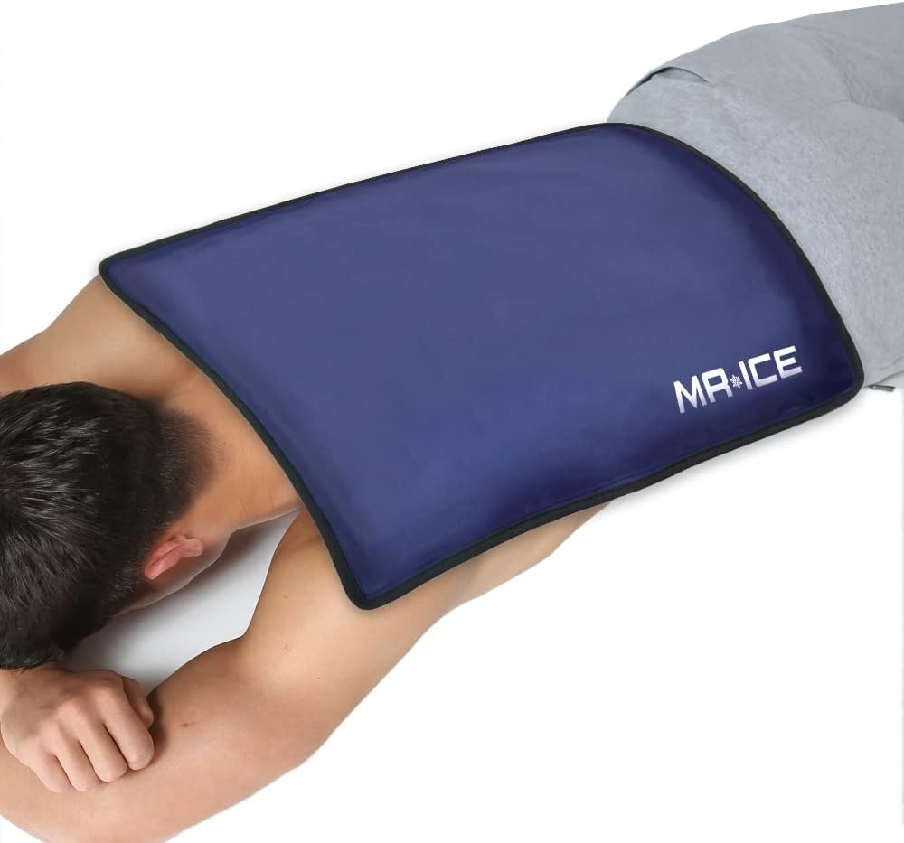 חבילת קרח גדולה נוספת עבור Injuries Reusable - Gel Cold Pack Compress Therapy for Pain and Injuries of Back, Knee, Shoulder, Hip, Ankle, Neck, Elbow, Wrist - Hot & Cold Therapy Gel Pack - 15" x 23.4