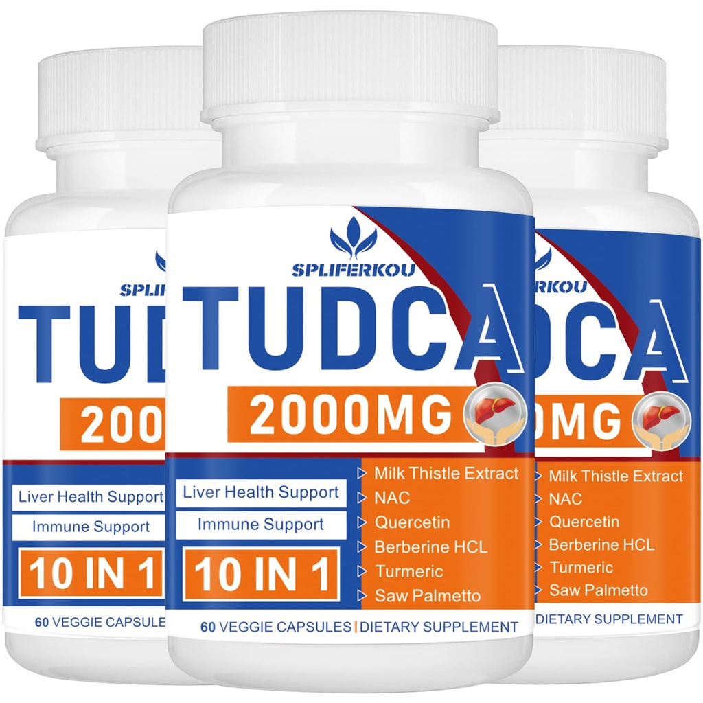 2000mg Tudca Liver תומך תוספת, Tudca Bile מלח עם חלב Thistle ו NAC, 180 קפסולות עבור 90 ימים, תמיכה Liver, Detoxification, Immune System