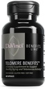 DAVINCI Labs Telomere הטבות - תוספת תזונתית לתמיכה בהזדקנות בריאה, רמות Antioxidant, זיכרון ופעילות Telomerase * - עם Astragalus Root Extract - Gluten-Free - 60 קפסולות ירקות