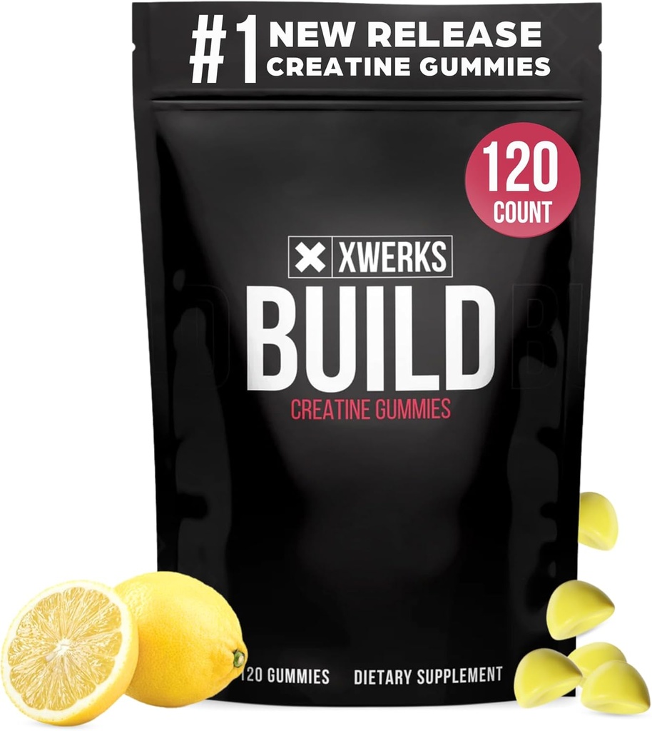 Xwerks לבנות חניכיים Creatine עבור גברים ונשים, 120 הרוזן, 100% Pure Creatine Monohydrate, לימון פלח שריר בניין חניכיים 4g Per המשרת, Pre Workout Anti מלטינג, 5000 מ"ג Total Creatine Total Creatine Monohydrate, Lemon Flavored שריר בניין חניכיים 4g Per משרת, Pre Workout Anti Melting, 5000 מ"ג כולל Creatine
