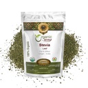 הדרך האורגנית Stevia Leaf Cut & Sifted (Stevia Rebaudiana) - כשר ו USDA מוסמך | Non-GMO & Gluten Free | Natural Sweetener | 100% Raw from India (1/2LBS / 8Oz)