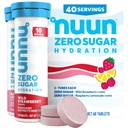 Nuun Zero Sugar hydrotion Electrolyte Tablets - מגנזיום, Calcium, Potassium, Chloride & Sodium, Light & Delicious פירות Flavors, No Sugar, Gluten Free, טבעוני, מעורב ברי 4 Pack (40 משרתים Total)
