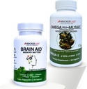 Bricker Labs Mind & Motion: Joint Health and Cognitive Support Bundle: אומגה קיקל - Mussel Full Spectrum אומגה תמיכה משותפת ו- Brain Aid Memory Matters Cognitive Support