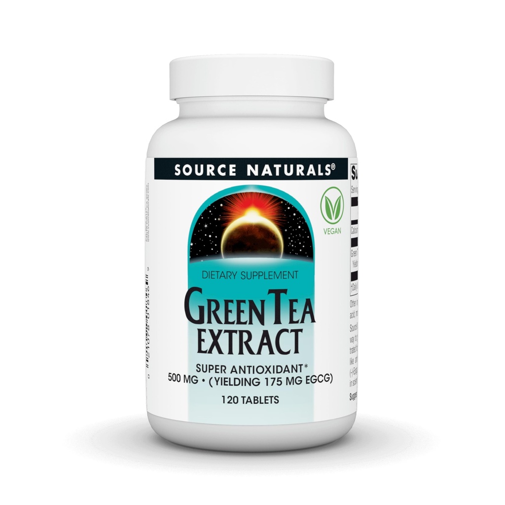 מקור טבעי תה ירוק לחלץ 500 מ"ג Super Antioxidant - 120 טבליות