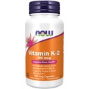 תוספי מזון עכשיו, ויטמין K-2 100 mcg, Menaquinone-4 (MK-4), תומכים בריאות העצם *, 100 קפסולות Veg