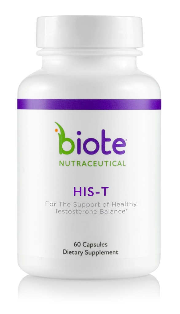 Biote Nutraceuticals - HIS-T - תמיכה איכותית של טסטוסטרון עבור גברים (60 קפסולות)