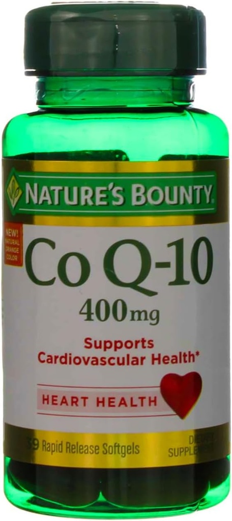 Nature's Bounty Cardio Q10, Co Q-10 400 מ"ג Softgels 39 ea (Pack of 2)