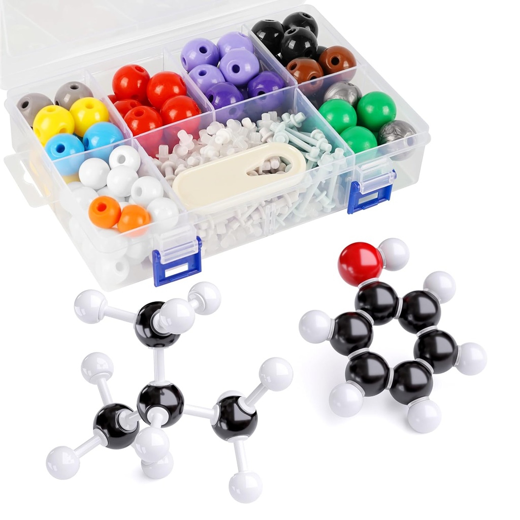 Molecular Model Kit, 240 Pcs Organic Molecular Chemistry Set, Atom Element Model Kit for Lessons in Chemistry, Molecular Structures Building Kit, Ochem Science Gift forמורה וסטודנטים