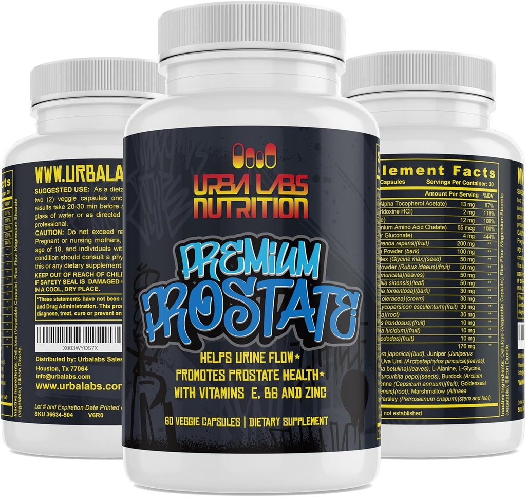 Urbalabs Premium Prostate תוספי Prostate פורמולה ראופאלטו טבעי Prostate בריאות להפחית את Prostate Inflammation Urinary Tract תמיכה Pumpkin ראה כוח מקסימלי