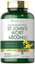 קראיל St John's Wort קפסולות | 4800 מ"ג | 300 Count | Non-GMO & Gluten Free Supplement