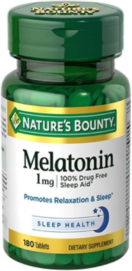 Nature's Bounty Melatonin 1 מ"ג טבליות, 180 הרוזן