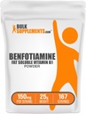 BulkSupplements.com Benfotiamine אבקת -Vitamin B1 Benfotiamine תוסף, שומן Soluble B1 ויטמין - Gluten Free, 150 מ"ג לשרת, 25g (0.88 oz) (Pack of 1)