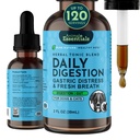 Animal Essentials Daily Digestion for Dogs & Cats - תמיכה תזונתית, נשימה טריה, שורש ג'ינג'ר, Fennel Seed Extract, נוזל תוספת - 2 Fl Oz