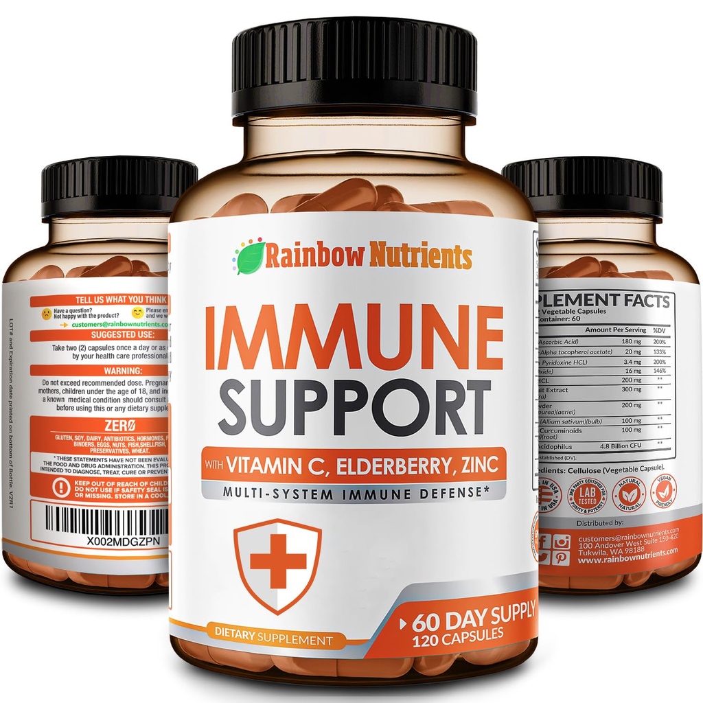 10 ב 1 Immune Support Supplement (No Fillers)