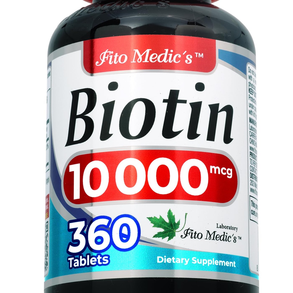 המעבדה של FITO MEDIC | ביוטין 10000mcg |360 tab | ביוטין | ביוטין | ויטמינים ביוטין
