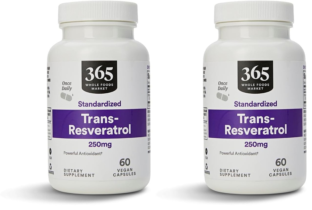 Whole Foods Market, Transresveratrol 250Mg, 60 ווג קפסולות (Pack of 2)