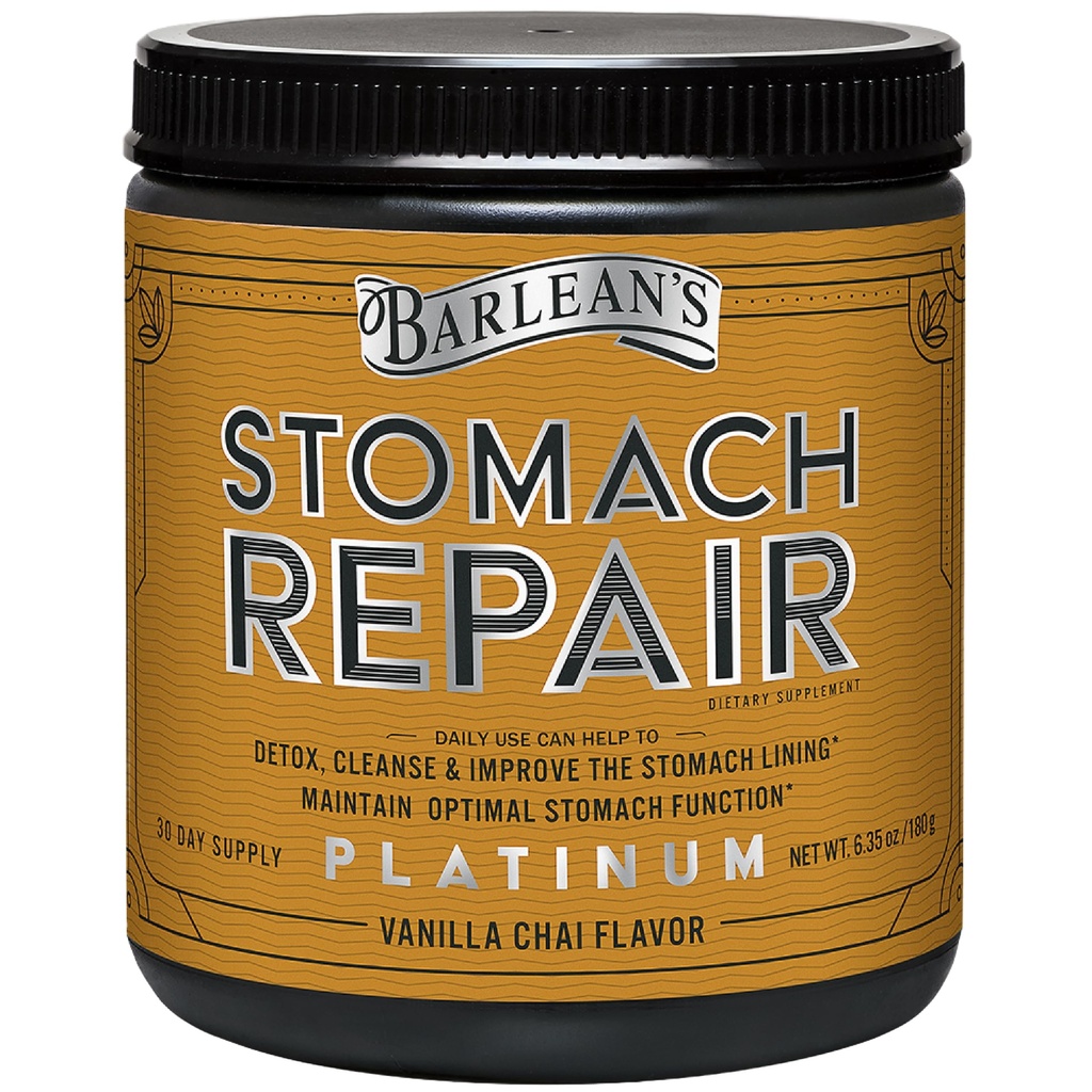 תוספת של Barlean's Stomach Fix Gut Health אבקה, סיבים ותמיכה עיכול תוספי תערובת עבור Detox ונקיזה, Vanilla Chai Drink, 6.35 oz