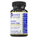 Premier Research Labs Greens כמוסות - Super Greens קפסולות, ירקות תוספי מזון, Super Greens Pills for Wellness, Veggie Pills with Leafy Greens, Kale, Chlorella - 150 קפסולות צמחוניות