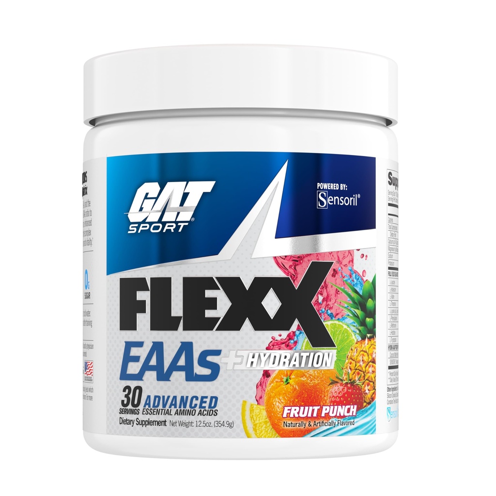 GAT SPORT Flexx EAAs + הידרציה, Advanced Essential Amino Acids, 30 משרתות (Fruit Punch)