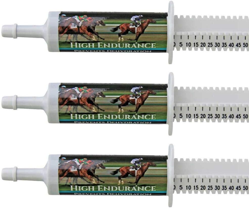 High Endurance Oral Paste Horses - 3-Pack. אלקטרוליטים, ויטמינים ומינרלים כדי לעזור למנוע התייבשות. 3 60 מ"ל Easy-Dose Syringes Cox Veterinary Lab מיוצר בארה"ב.