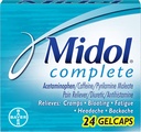 Midol Menstrl Glcap Size 24s Midol כוח מקסימלי Menstrual כאב הקלה