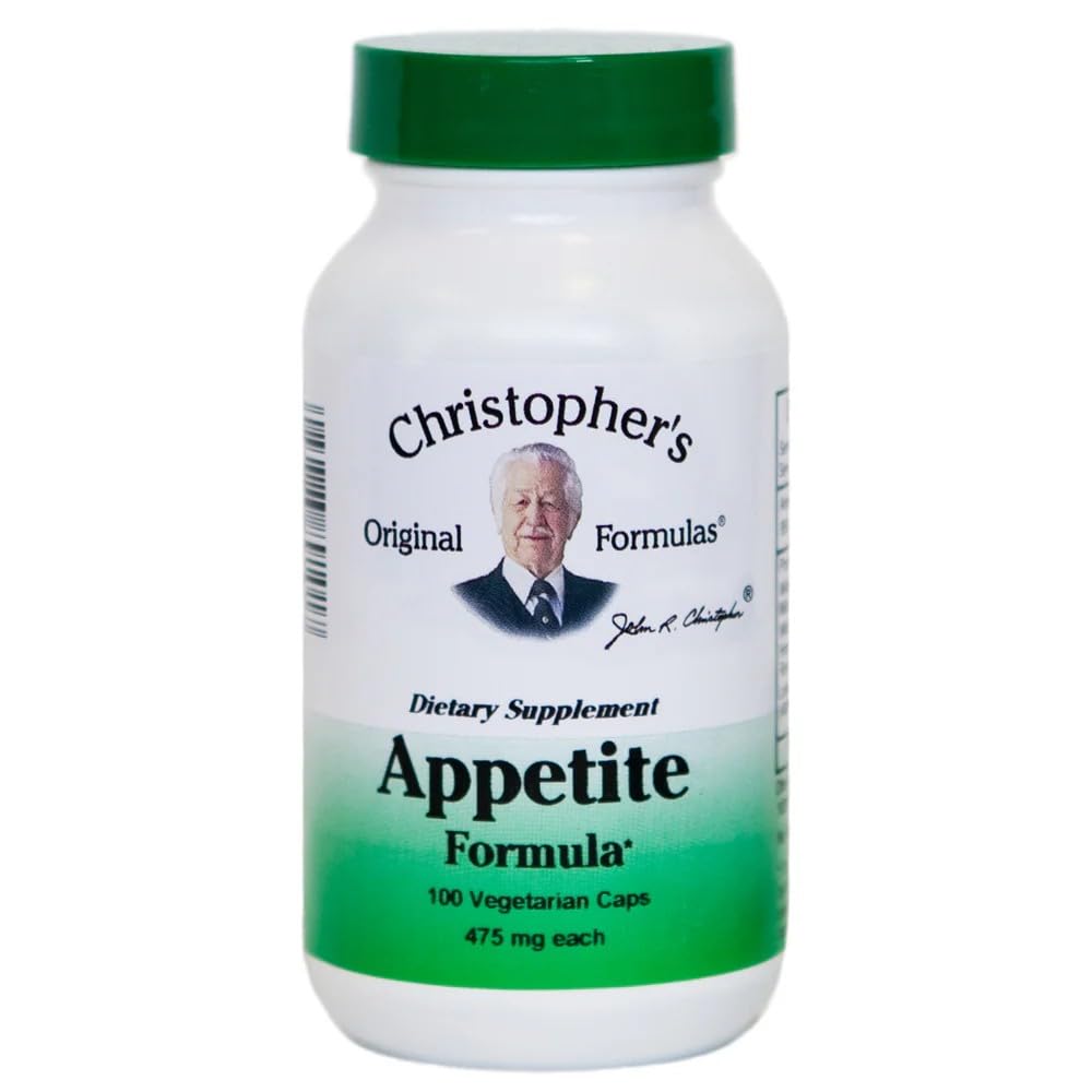 הפורמולה המקורית של כריסטופר Appetite פורמולה - 100 קפסולות, תערובת צמחית טבעית עבור Appetite ו Digestive Balance