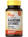Sundance Magnesium Glycinate קפסולות | 665 מ"ג | 50 גלולות שחרור מהיר | Non-GMO ו- Gluten Free Supplement