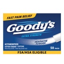 אבקת הקלה בכאב של גודי, אבקת כאבי ראש נוספת, 50 ct (Pack of 1)