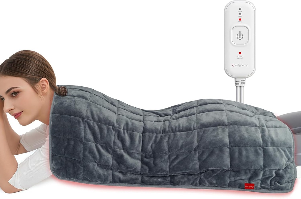 "Hing Pad 17" ×33" עבור Back & Cramps, עוד גדול Electric Heat Pad, יום הולדת מתנות עבור אמא נשים גברים אבא, פאד גוף מלא, כאבי שרירים וכאב הקלה