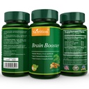 Netrition Brain Booster - ג'ינקגו בילובה, Turmeric, Cistanche Tubulosa, Fo-ti Extraction - תמיכה טבעית לתפקוד המוח - Clarity, Focus and Memory Enhance - 90 Veggie כמוסות