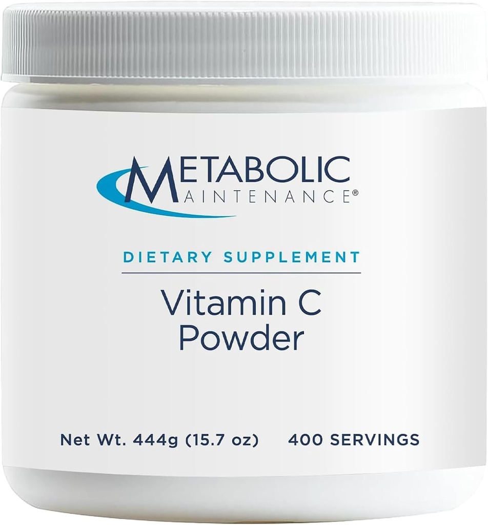 אבקת חומצה מטבוליזם אבקת C - 1100 מ"ג טהור Ascorbic Acid Antioxidant + Immune תמיכה תוספת - משקה קל Add-in (15.7 oz / 400 משרתים)
