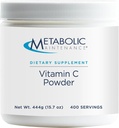 אבקת חומצה מטבוליזם אבקת C - 1100 מ"ג טהור Ascorbic Acid Antioxidant + Immune תמיכה תוספת - משקה קל Add-in (15.7 oz / 400 משרתים)
