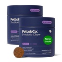 PetLab Co. Probiotics for Dogs, Support Gut Health, Occasional Diarrhea, Digestive Health & Seasonal Allergies - Salmon Flavor - Packaging May Vary - 30 Soft Chews Pack של 2