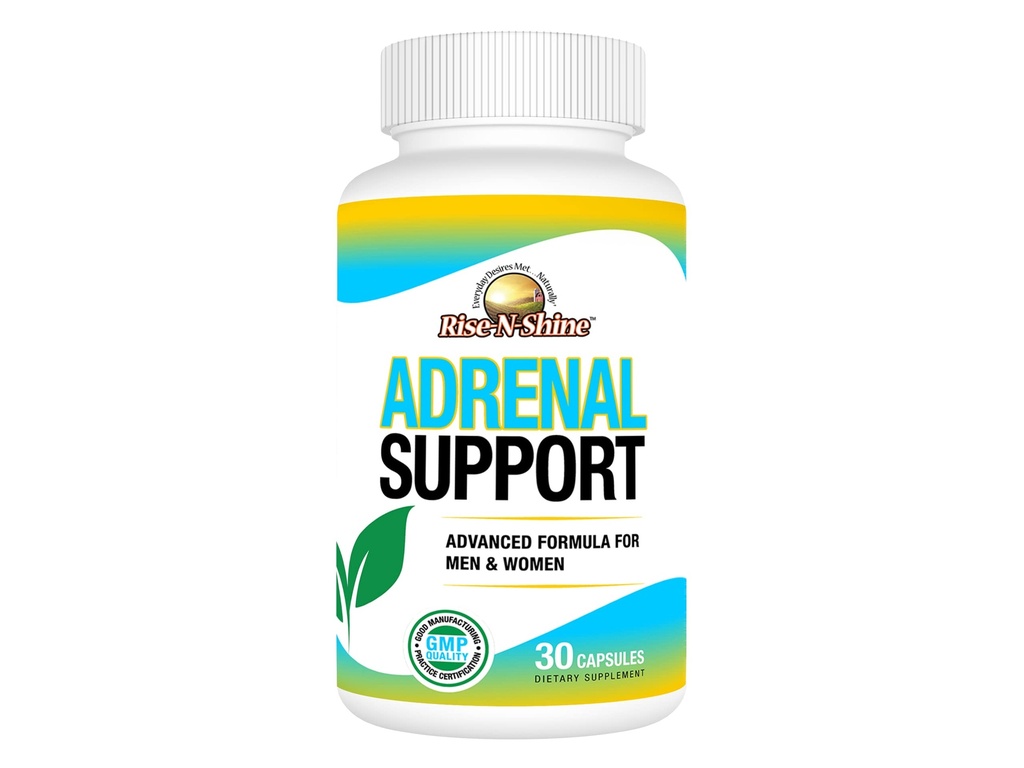 Rise-N-Shine Adrenal Daily Support Supplement - Help Revitalize האנרגיה שלך (30 קפסולות)