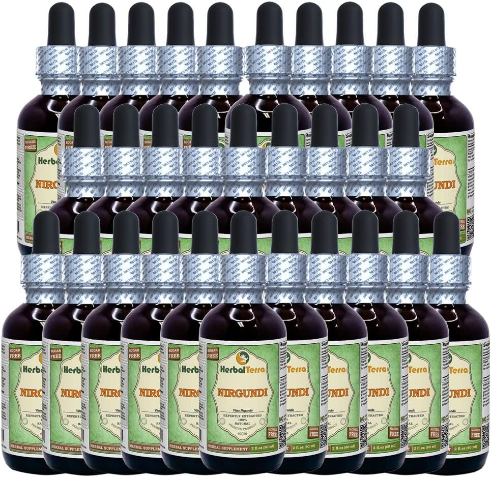 Nigundi (Vitex Negundo) Dried Leaf-Free Liquid Extract (שם בדוי: HerbalTerra, Madely בארצות הברית) 30x2 oz