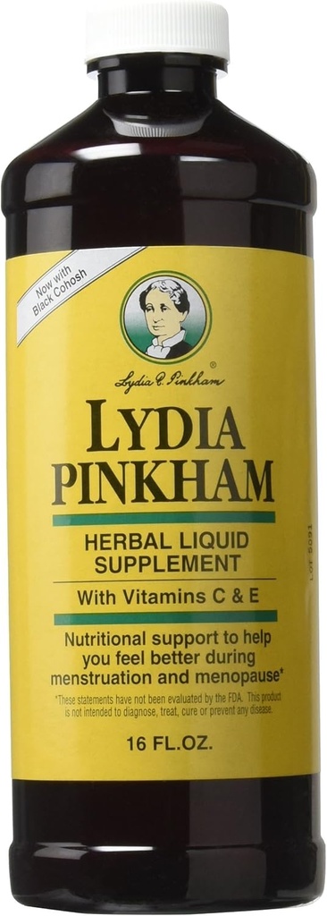 Lydia Pinkham נוזל Herbal תוספת עבור Menstruation ו Menopause תמיכה, 16 Ounce