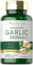 Carlyle Odorless Garlic Softgels 3600 מ"ג | 400 Count | Allium Sativum Bulb | Non GMO, Gluten Free Supplement