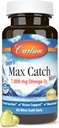 קרלסון - Max Catch Minis, 1000 מ"ג אומגה 3s, Brain Health, Vision Support, Mood Health, 60 Softgels