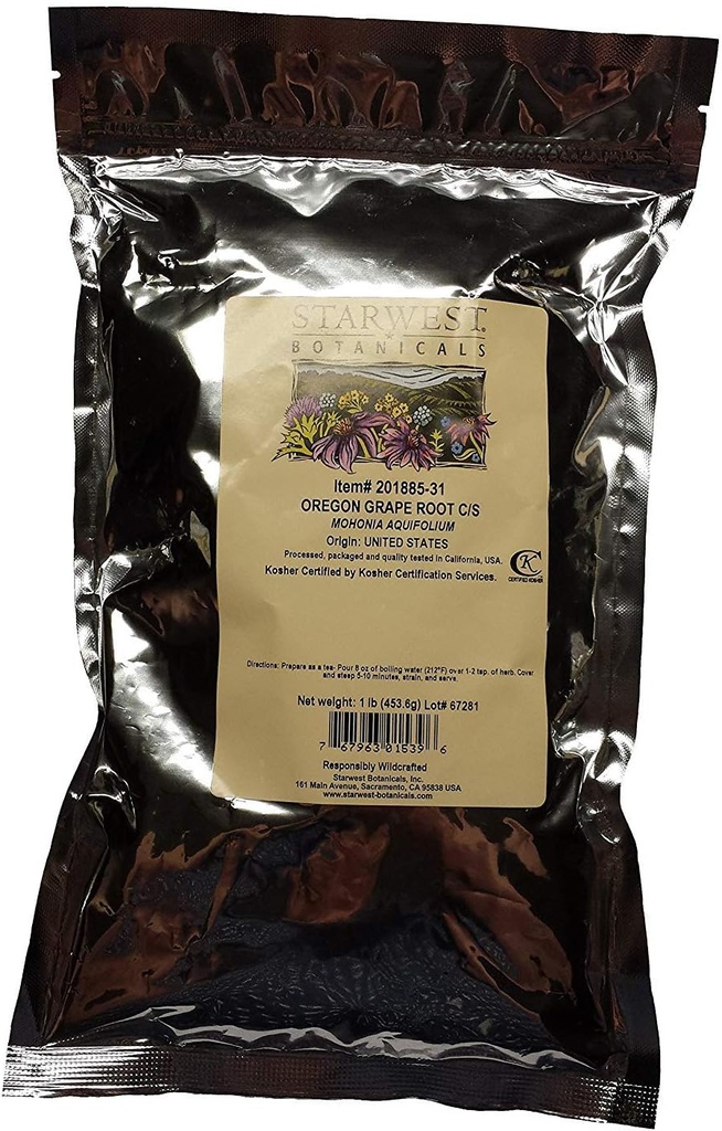 אורגון Grape Root C / S Wild Creation - Mohonia aquifolium, 1 lb, (Starwest Botanicals)