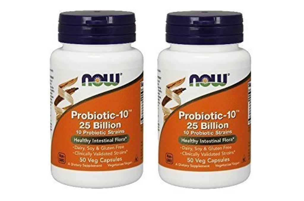 Probiotic 10 25 מיליארד, 50 Count (Pack of 2)