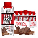 LABRADA NUTRITION - Lean Body RTD Whey Protein Shake, Convenient On-Go Meal החלפת Shake for Men & Women, 20 גרם של חלבון - Zero Sugar, Lactose & Gluten חינם, שוקולד (Pack of 16)
