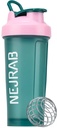 חלבון Shaker Bottle - ספורט בלנדר בקבוקים למיקסים ושקיות חלבון - 28 Oz, Leak-Proof, לנער כוסות עבור חלבונים, Pre-workout (Green), Medium, NJB 28-Oz