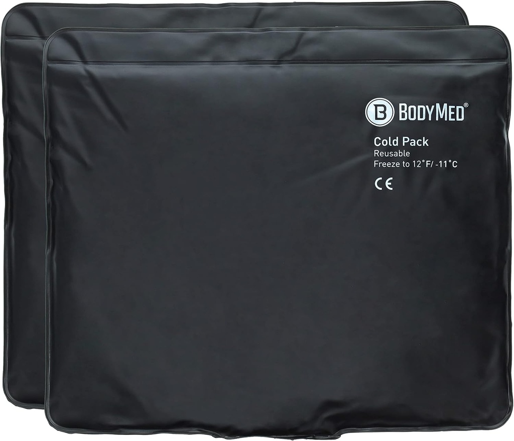 BodyMed Heavy Duty Reusable Urethane Ice Pack (2-Pack) עבור Knee, Arm, Elbow, Shoulder, Back - Professional Class Cold Therapy for Injuries, Aches, Swelling, Bruises - 14 ב. x 12 ב.