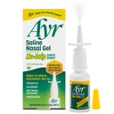 Ayr Saline Nasal Gel No-drip Sinus Spray with Soothing Aloe Vera, 0.75 F Oz Spray, (Pack of 1)