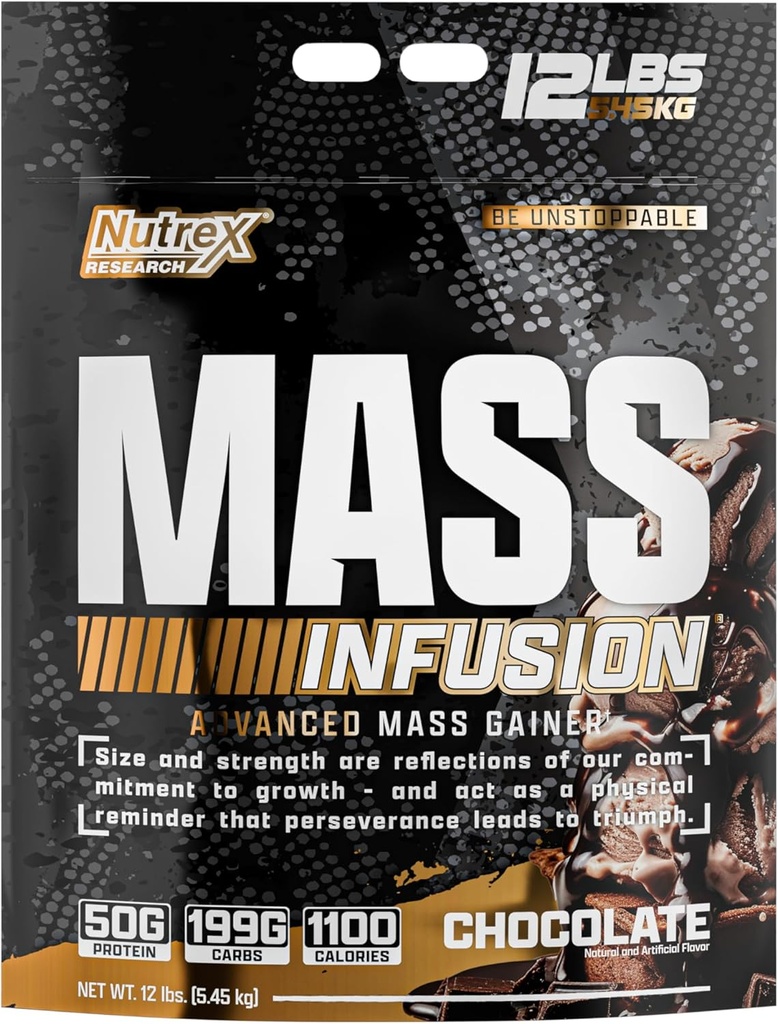Nutrex Mass Infusion שוקולד מתקדם Mass Gainer חלבון אבקה