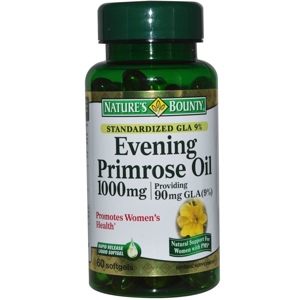 שמן ה-Bounty Evening Primrose 1000 מ"ג Softgels 60 ea (Pack of 2)