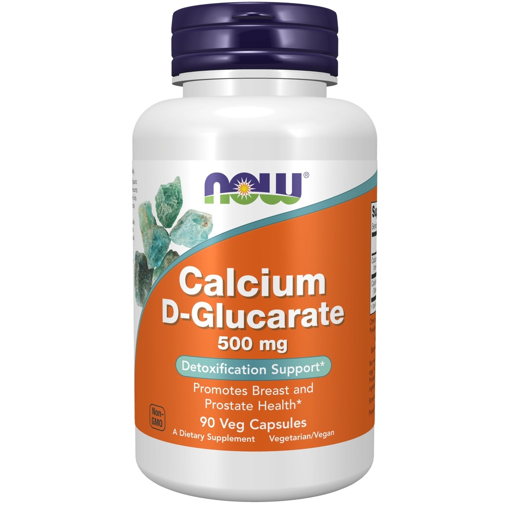 עכשיו תוספי מזון, Calcium D-Glucarate 500 מ"ג, Detoxification תמיכה *, 90 Veg כמוסות